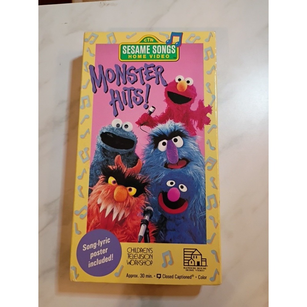 Sesame Street Sesame Songs Monster Hits! VHS 1990 Random House Home Video